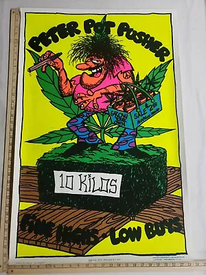 Vintage Original 1972 Peter Pot Pusher Blacklight Poster #331 23 X35  Weed Funky • $40