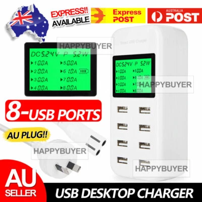 $26.45 • Buy USB Hub Charging Station 8 Port Phone Charger Multi Dock Charger Power Adapter