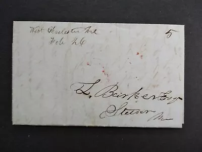 Maine: West Charleston 1849 Stampless Cover Ms DPO Penobscot Co To Stetson • $30