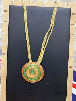 Vintage/modern Costume Jewellery Swirly Enamel Pendant Necklace Quirky  JW322 • £5.99