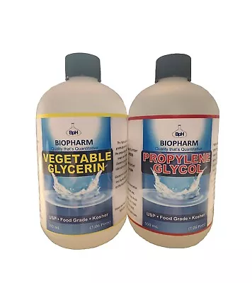 Propylene Glycol And Vegetable Glycerin By Biopharm – Pack Of 1 PG And VG Each • $22