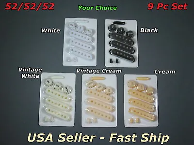 Pickup Covers 52/52/52mm & Knobs For Fender Strat Stratocaster SSS Style Guitar • $7.99