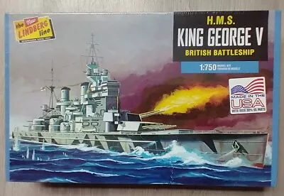 Lindberg H.M.S King George V British Battleship 1:750 Model Kit Toy Boat NEW • $19.50