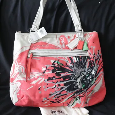 NWT COACH 19029 Poppy Multi Floral Embroidery Sequins Glam Tote Shoulder Bag NEW • $148