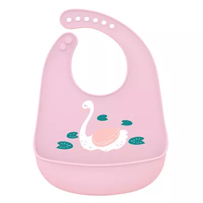 £4.95 • Buy Animal Print Baby Feeding Bib Roll Up Pocket Soft Silicone Cover Mess & BPA Free