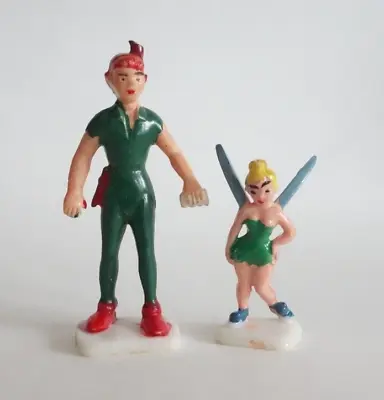 Marx Disneykins Peter Pan & Tinkerbell Miniature Toy Figurines Play Set Figures • $14.50