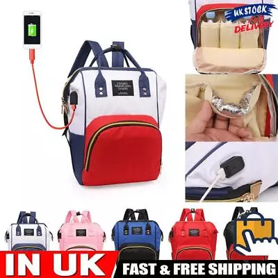 Maternity USB Backpack Large Capacity Universal Nursing Handbags For Women Baby  • £11.39