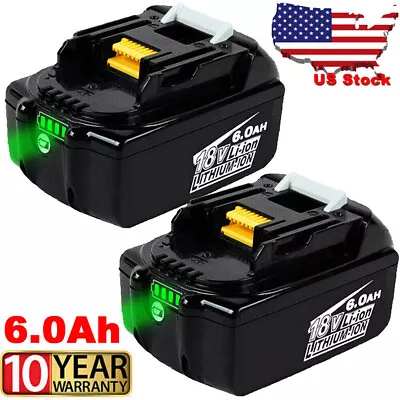 2Pack 18V 18 Volt 6.0Ah Battery For Makita LXT BL1830 BL1850 BL1860 LITHIUM ION • $23.91