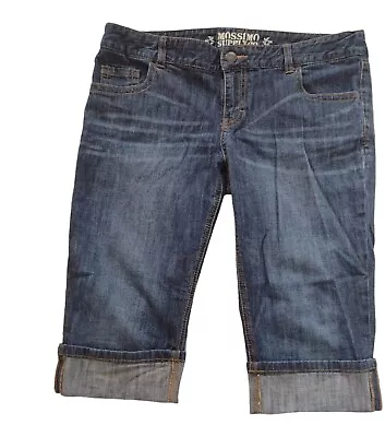 Mossimo Supply Co Women's Size 13  Bermuda Medium Wash Blue Cuffed Jean Shorts  • $10
