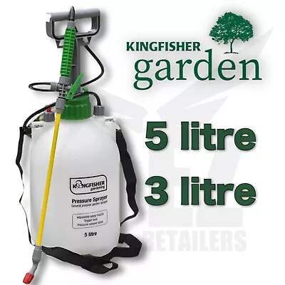 3L / 5L Garden Pressure Sprayer – Portable Hand Pump Chemical Weed Spray Bottle • £10.99