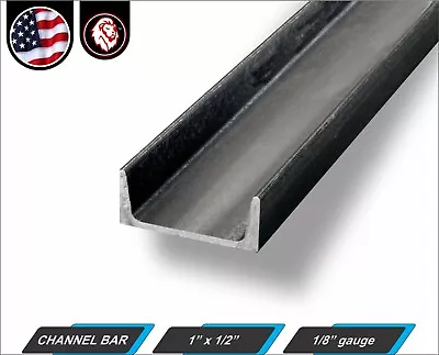 1  X 1/2  Channel Bar - 1/8  Gauge - Mild Steel - 108  Inch Long (9-ft) • $34