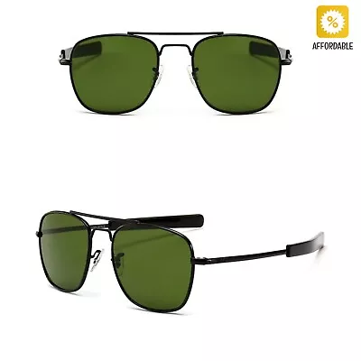 Aviation Sunglasses Men AO Fashion American Army Military Optical Glass Lens • $20.92