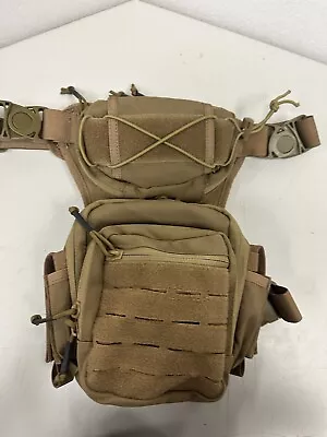 ATZB Professional Tactical Drop Leg Bag  Package Outdoor Thigh Bag Coyote Brown • $30