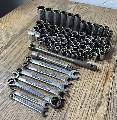 Vintage Tools CRAFTSMAN Tool MIXED LOT Mechanic 3/8”  1/2  Drive SOCKET WRENCH • $16.50