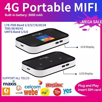 LED  Explore 4g LTE Hotspot Mobile WiFi Pocket  MIFI Router Modem With Battary • $36