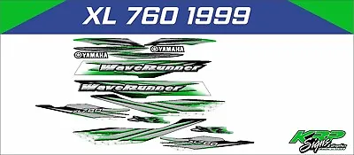 YAMAHA WAVERUNNER XL 760 1999 Graphics / Decal / Sticker Kit KAWASAKI GREEN CUST • $95