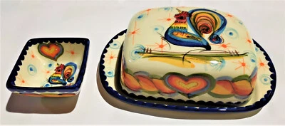 £25.08 • Buy Sauce Bowl And Butter Dish Hand Painted Portuguese Ceramic Made In Portugal New