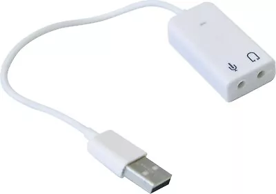 £3.99 • Buy USB Sound Adaptor For Personal & Office Microphone Input Headphone Output