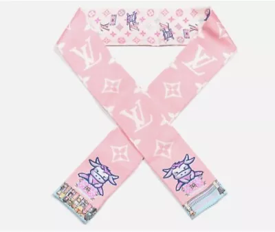 Used LOUIS VUITTON Silk Rodeo Ox Bandeau Scarf Pink • $64.34