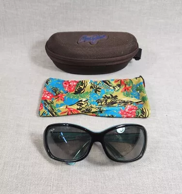 Maui Jim Pearl City MJ 214-03A Black Blue Womens Sunglasses 125mm • $99.95