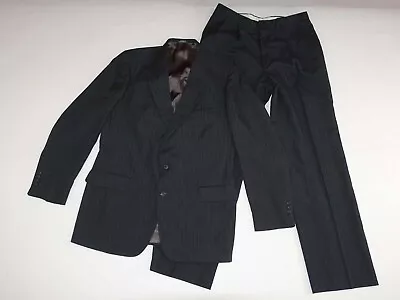 Stafford Men's Pinstripe 2 Button Suit Size 46X Long 36 X 34 Charcoal Gray 46XL • $48.99