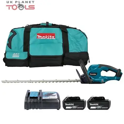 Makita DUH607 18V LXT 600mm Hedge Trimmer With 2 X 6Ah Batteries Charger & Bag • £408.76