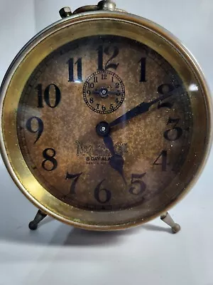 Vintage National Call 8 Day Alarm Wind-up Clock • $22