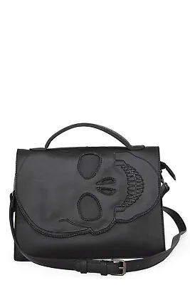 £34.95 • Buy BANNED Apparel Black Gothic Punk Emo Skull Flap Tenebris Shoulder Bag Handbag