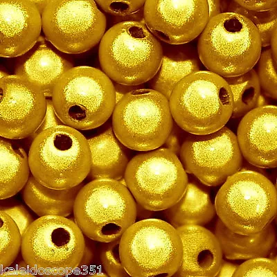 Miracle Bead Yellow Color Iridescent Glow 4mm Round 120 Jewelry Craft Beads Mb15 • $7.99