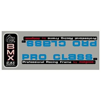 1983-84 Mongoose - Pro Class Decal Set - Black • $39.95