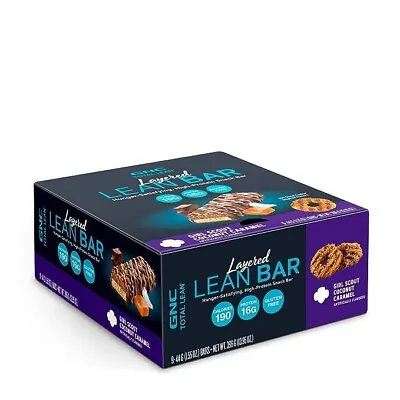 GNC Total Lean Layered Lean Bar Snack Bar - Girl Scout Coconut Caramel 5 Count • $33.59