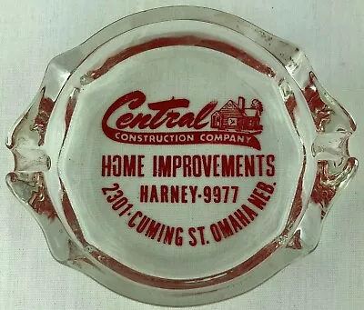 Vintage Central Construction Co Advertising Ashtray Omaha Nebraska • $9.98