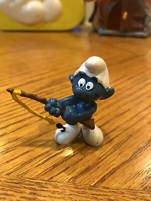 Vintage Smurf Angler Fisherman Smurf With Brown Fishing Pole 20101 Rare #2 • $9.99