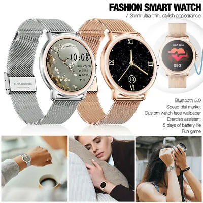 $50.99 • Buy Fashion Women Smart Watch Heart Rate Blood Pressure Tracker Fitness Bracelet AU