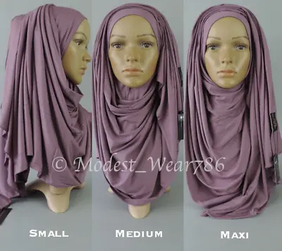 Premium Cotton Jersey Size Small / Medium / Maxi Hijab Scarf Muslim Headwear • $8.99