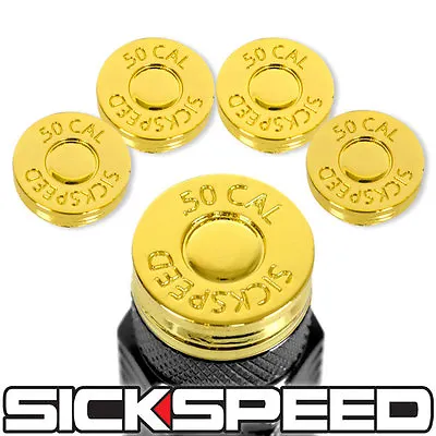 4 24k Gold .50 Cal Bullets Tips For Sickspeed Spiked Tuner Lug Nuts Wheels P3 • $8.40