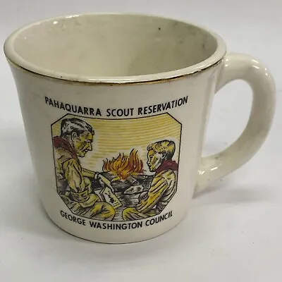 Vintage Boy Scouts Coffee Mug Cup Camp Pahaquarra Scout Reservation G Washington • $75