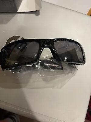 Oakley Gascan Polished Black/dark Gray History Text Black Iridium 009105-04 • $499.99