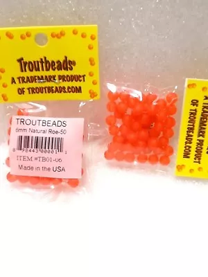 Troutbeads 6 Mm Natural Roe  1 Pack • $2.67
