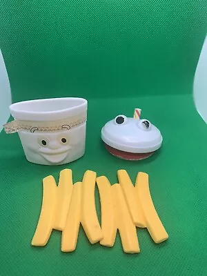 Vintage 1988 McDonald's Fisher Price Fun With Food Toy Lot Fries And Drink Lid • $9.99