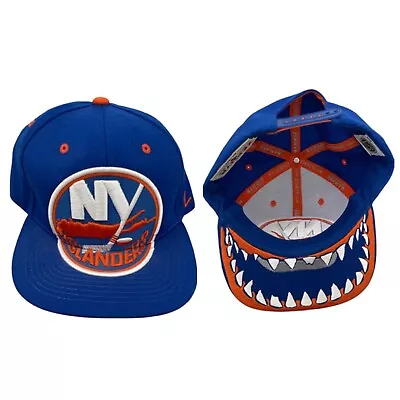 Vtg New York Islanders Zephyr NWOT Sharktooth Brim Embroidered Snapback Hat RARE • $111.30