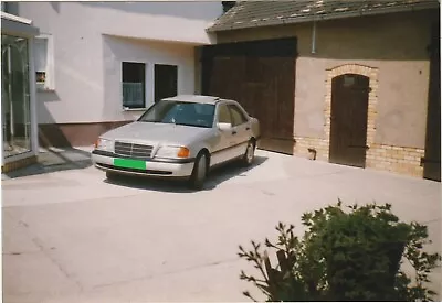 Photo Mercedes Benz C180 In Front Of The House 1997 Car Vintage Car Car • $2.12