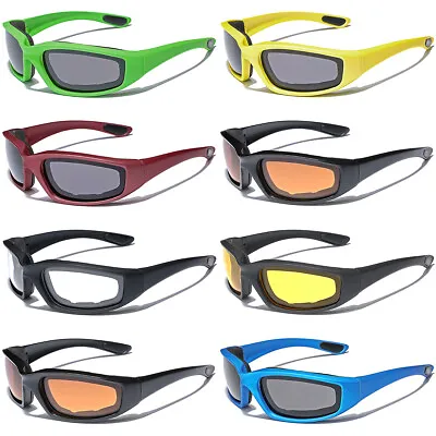 3 PAIR COMBO Wind/Impact Resistant Foam Padded Motorcycle Riding Sunglasses • $16.99