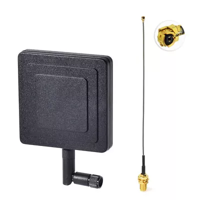 WiFi 5.8GHz 8dBi SMA Male Panel Swivel Antenna15cm IPX IPEX U.FL SMA Cable 1.13 • $9.99