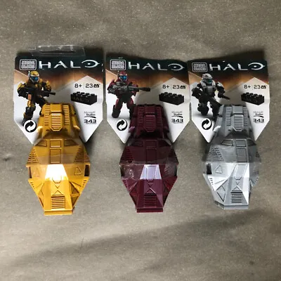 Hot！3Pcs！mega Bloks Construx Halo Stealth Odst Platinum Drop Pod 3 Pcs Lot Gift • $48.94