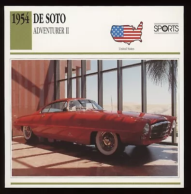 1954 De Soto Adventurer II  Classic Cars Card • $4.95