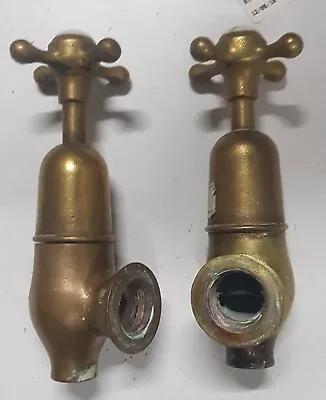 Old Heavy Weight Solid Brass Globe Taps • £25