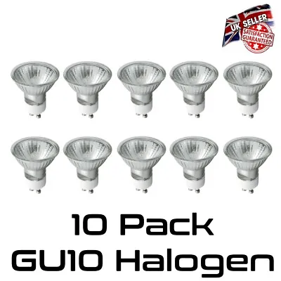 GU10 Halogen Bulbs 20w 35w 50W 240V Reflector Lamp Dimmable 10 Pack *UK Supply* • £13.95