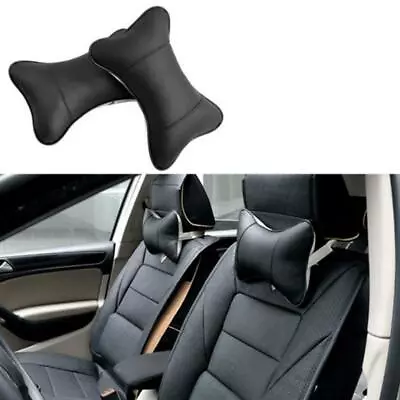 PU Leather Car Neck Pillow Comfortable Pillow Cushion Pillow Headrest X0E6 • £4.04