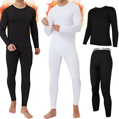 Thermal Underwear For Men Soft Long Johns Set Warm Undershirt Base Layer Winter • £13.99